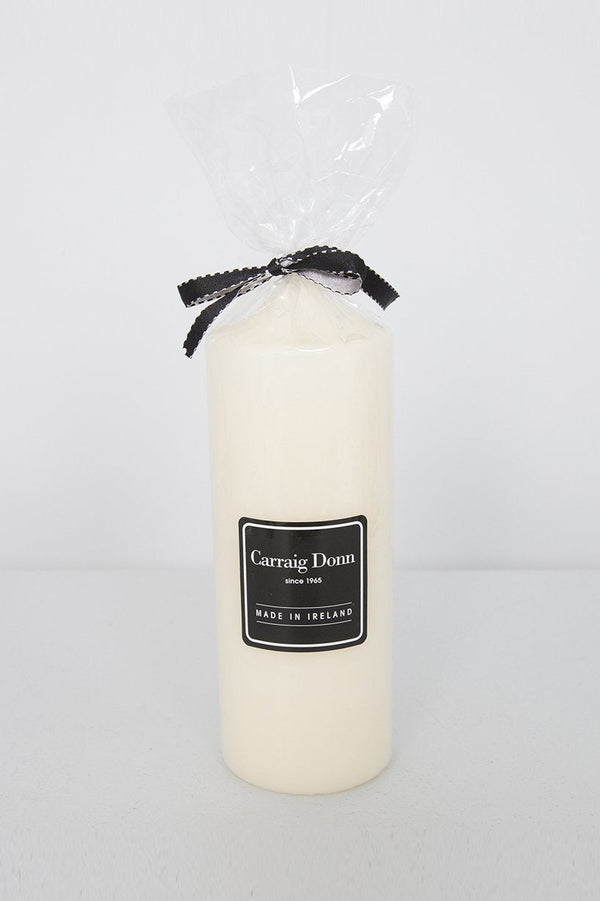 Carraig Donn Carraig Donn Pillar Candle 210 x 76mm in Ivory