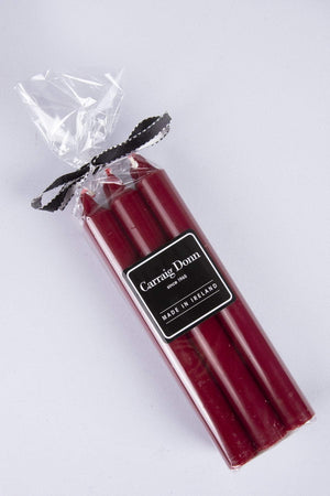 Carraig Donn Carraig Donn Set of 6 Baton Candles 220 x 22mm in Red