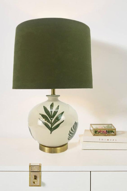 Ceramic Leaf Lamp