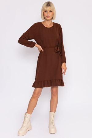 Charlie Knee Dress in Brown