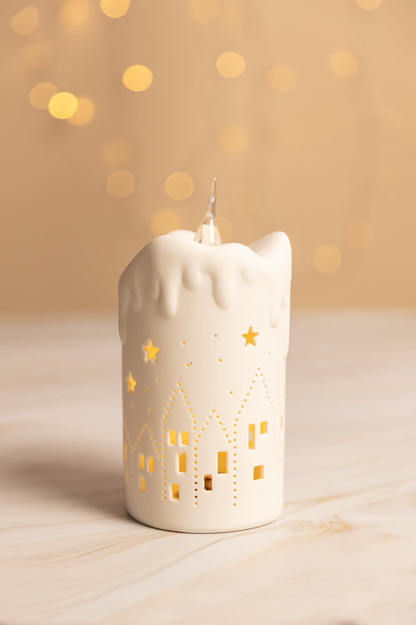 Carraig Donn Christmas Candle Large With Led