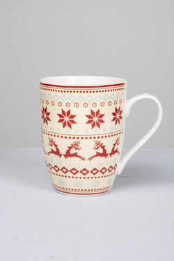 Carraig Donn Christmas Fairisle 6 Mugs in Hat Box