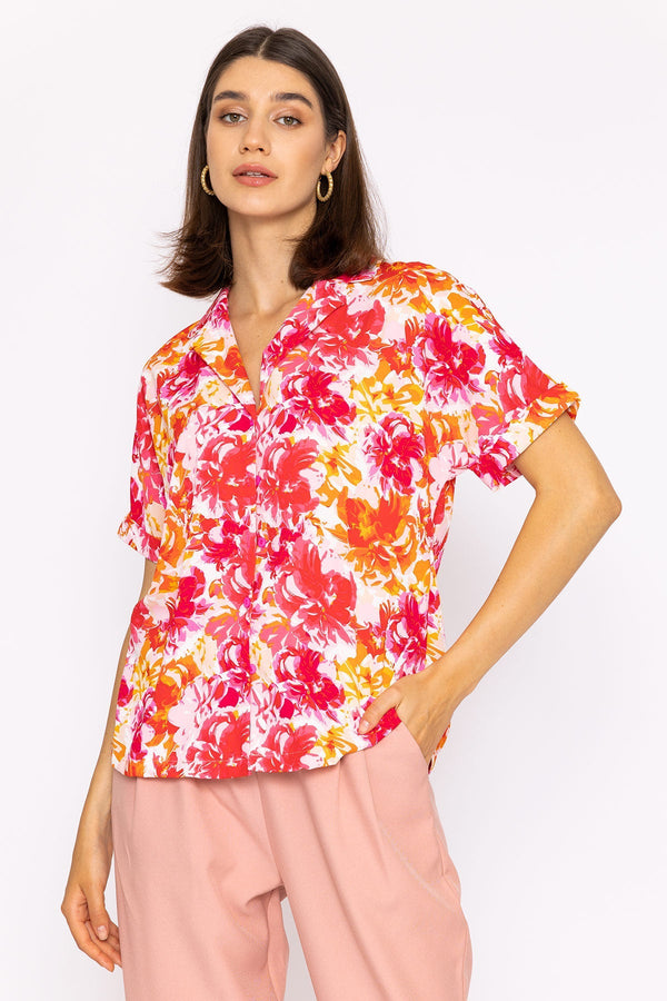Carraig Donn Collar Shirt in Floral Print