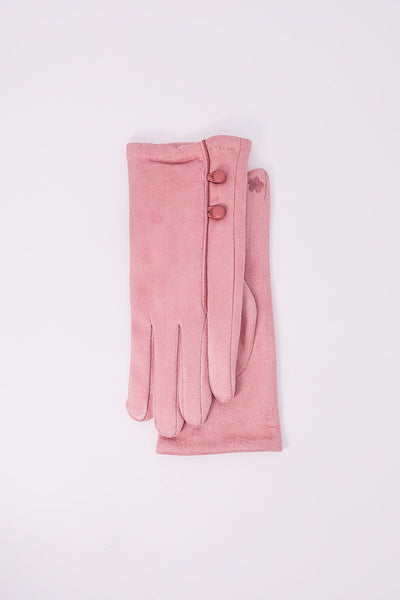 Carraig Donn Contrast Stitch Glove in Pink