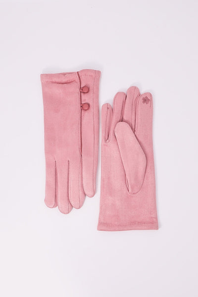 Carraig Donn Contrast Stitch Glove in Pink