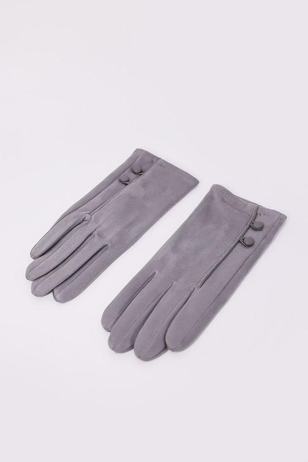 Carraig Donn Contrast Stitch Gloves in Grey