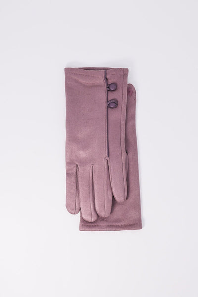 Carraig Donn Contrast Stitch Gloves in Lilac