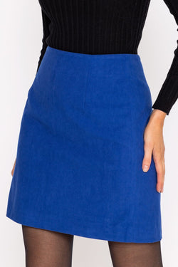 Carraig Donn Cord Mini Skirt in Blue