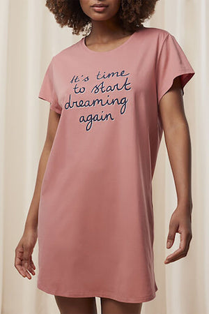 Carraig Donn Cotton Printed Nightdress in Rust