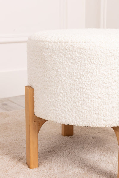 Carraig Donn Cream Boucle Upholstered Stool