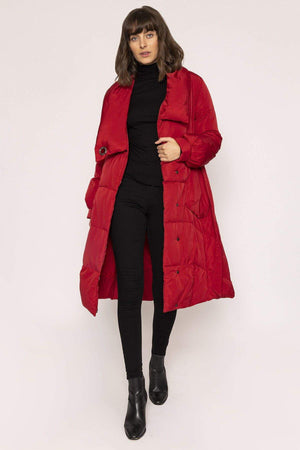 Crono Padded Coat in Red