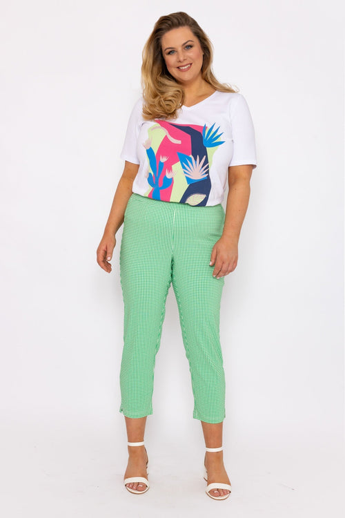 Cropped Green Bengaline Pants