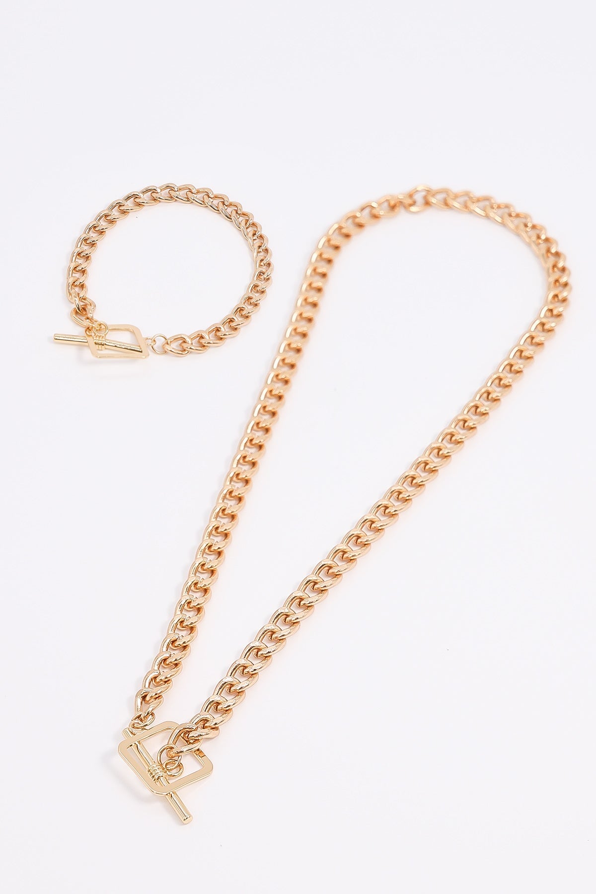 Nummi Jewlers. Mixed Link T-Bar Necklace