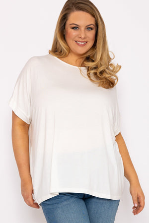 Curve - Curve Medallion Lace Back Top in Ivory