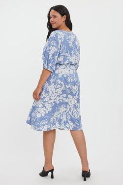 Carraig Donn Curve - Lexie Dress in Blue Print
