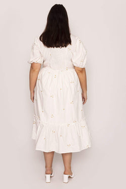 Carraig Donn Curve - Petra Midi Dress in White