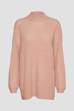 Carraig Donn Curve - Quinn High Neck Knit in Pink