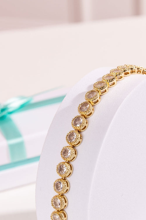 Danna Gold Tennis Bracelet