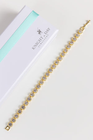 Carraig Donn Danna Gold Tennis Bracelet