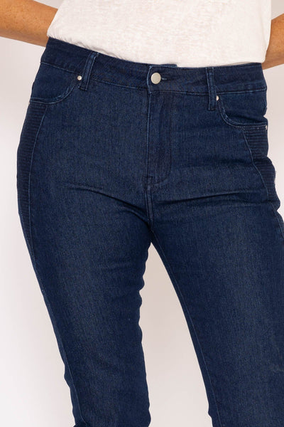 Carraig Donn Denim Jeans with Stitch Detail in Navy