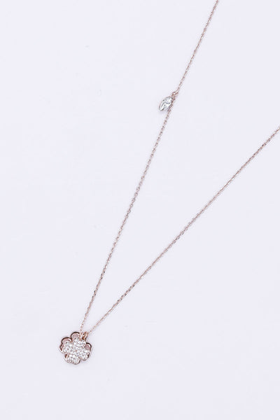 Carraig Donn Diamante Flower Pendant Necklace