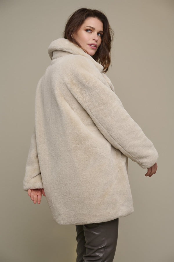 Carraig Donn Double Breasted Coat in Cream
