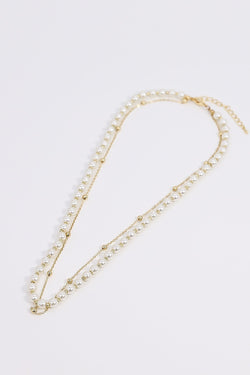 Carraig Donn Double Strand Necklace with Pearls