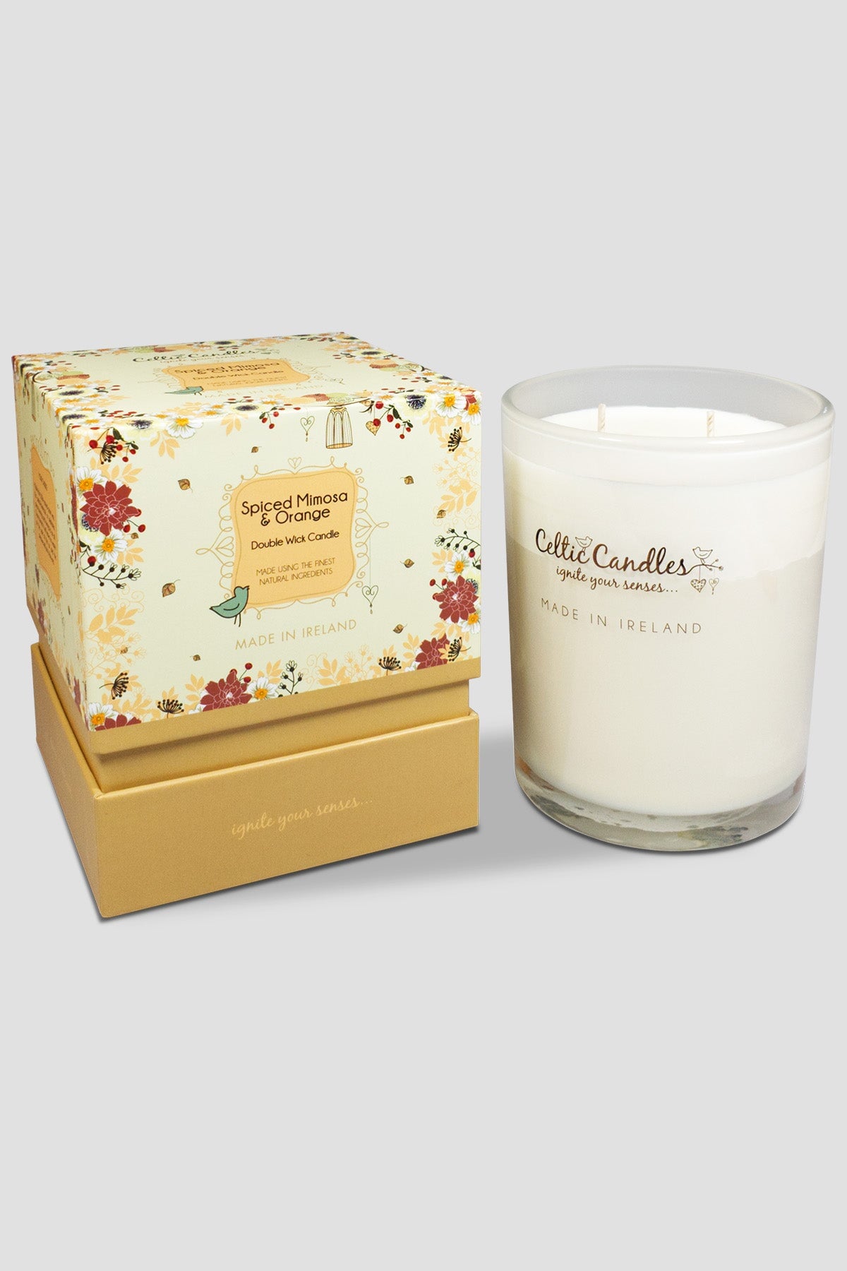 Double Wick Spiced Mimosa Candle