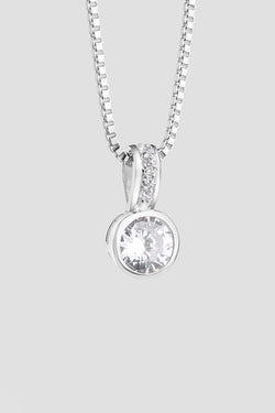 Carraig Donn Drop Pendant with Large Clear Stone