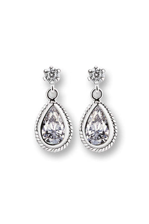 Carraig Donn Earrings Clear Crystal Stone