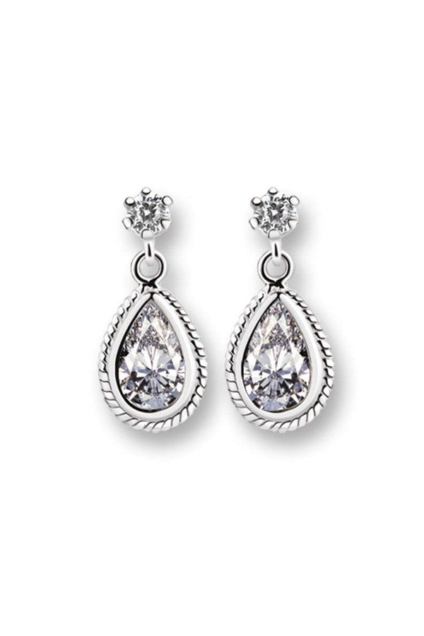 Carraig Donn Earrings Clear Crystal Stone