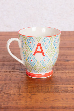 Eclectic Alphabet Mug A