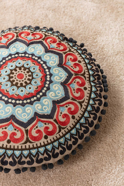 Carraig Donn Elana Round Embroidered Cushion