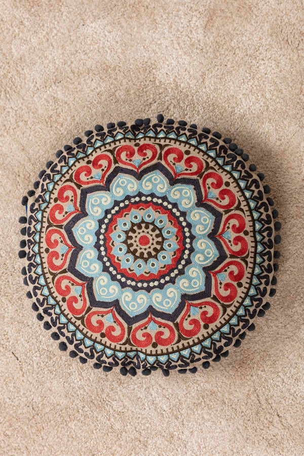 Carraig Donn Elana Round Embroidered Cushion