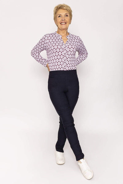 Carraig Donn Elasticated Trousers in Navy