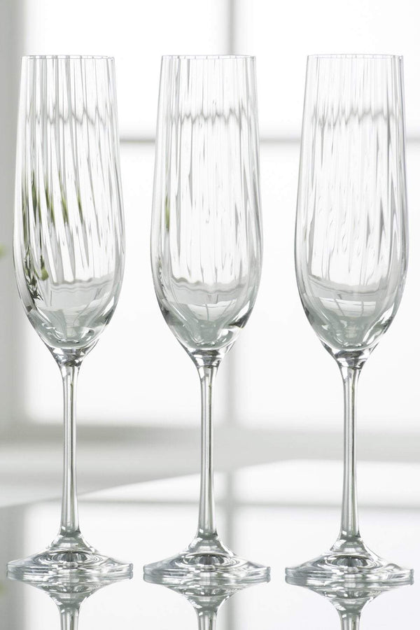 Carraig Donn Erne Glass Flute Set of 4
