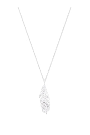 Feather Pendant in Silver