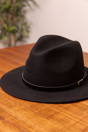 Carraig Donn Fedora Hat in Black