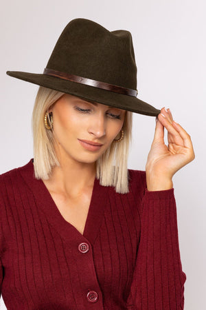 Carraig Donn Fedora Hat in Khaki