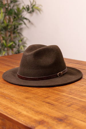 Carraig Donn Fedora Hat in Khaki
