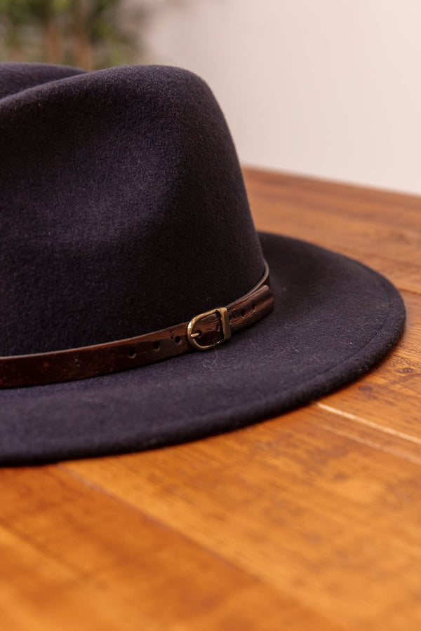 Carraig Donn Fedora Hat in Navy