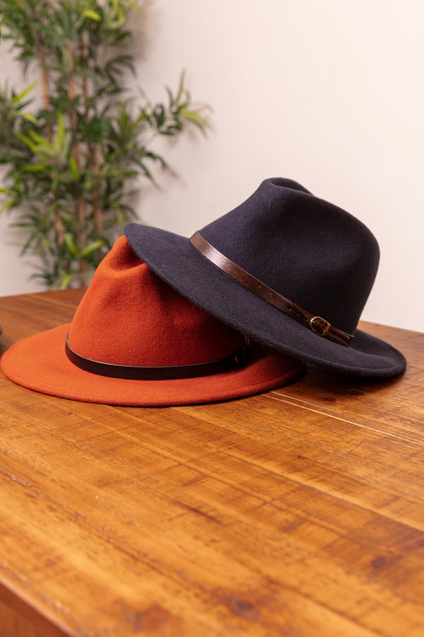 Carraig Donn Fedora Hat in Navy