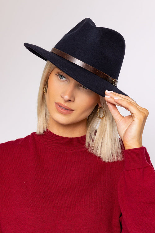 Fedora Hat in Navy