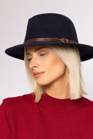 Carraig Donn Fedora Hat in Navy