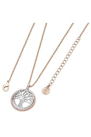 Floating Tree of Life Circle in Rose Gold