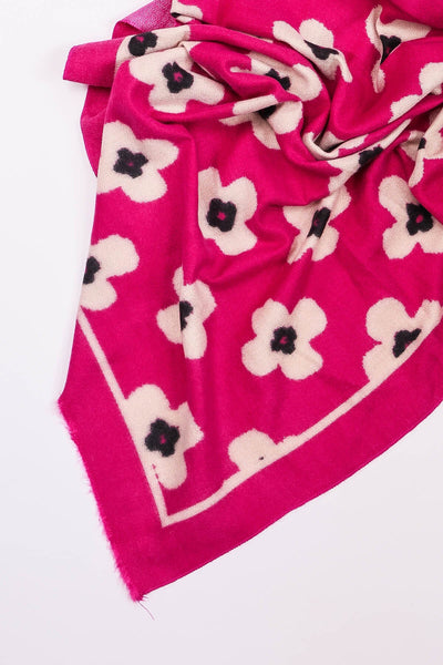 Carraig Donn Flower Print Scarf in Pink