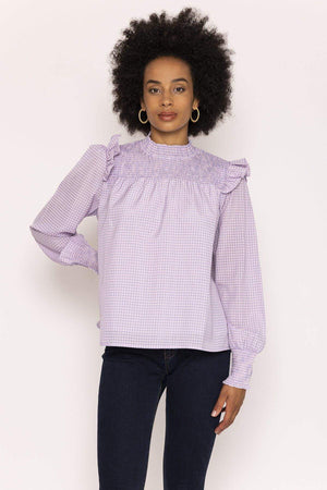 Gingham Blouse in Purple