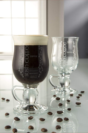 Glass Irish Coffee Set