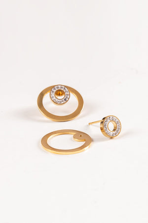 Gold Double Circle Earrings - Soul Special