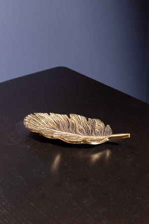 Gold Feather Platter